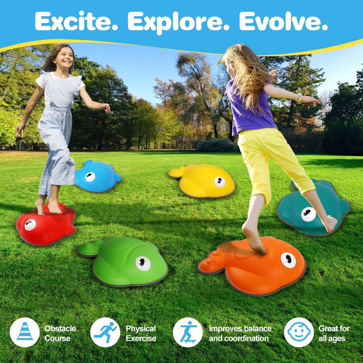 Goldfish Balance Stepping Stones Toddler Obstacle
