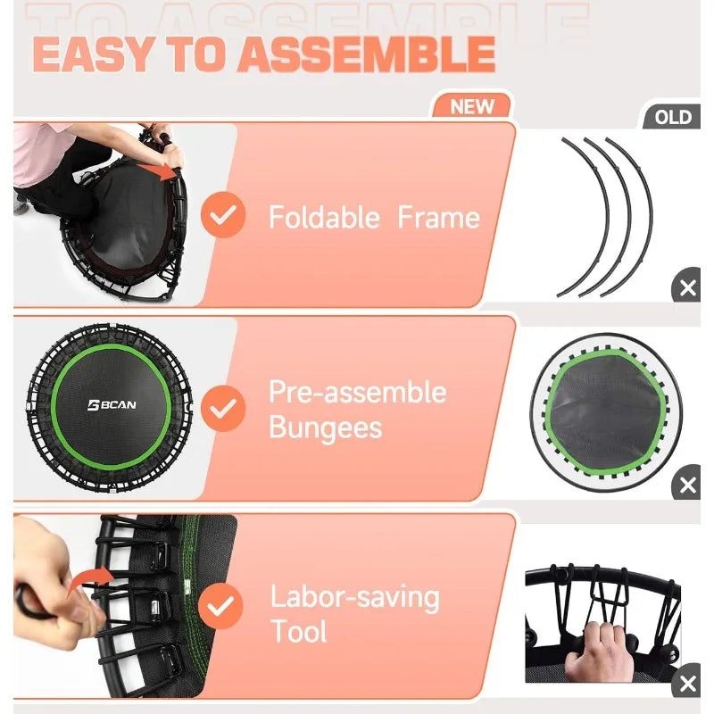 48" Fitness Foldable Mini Trampoline