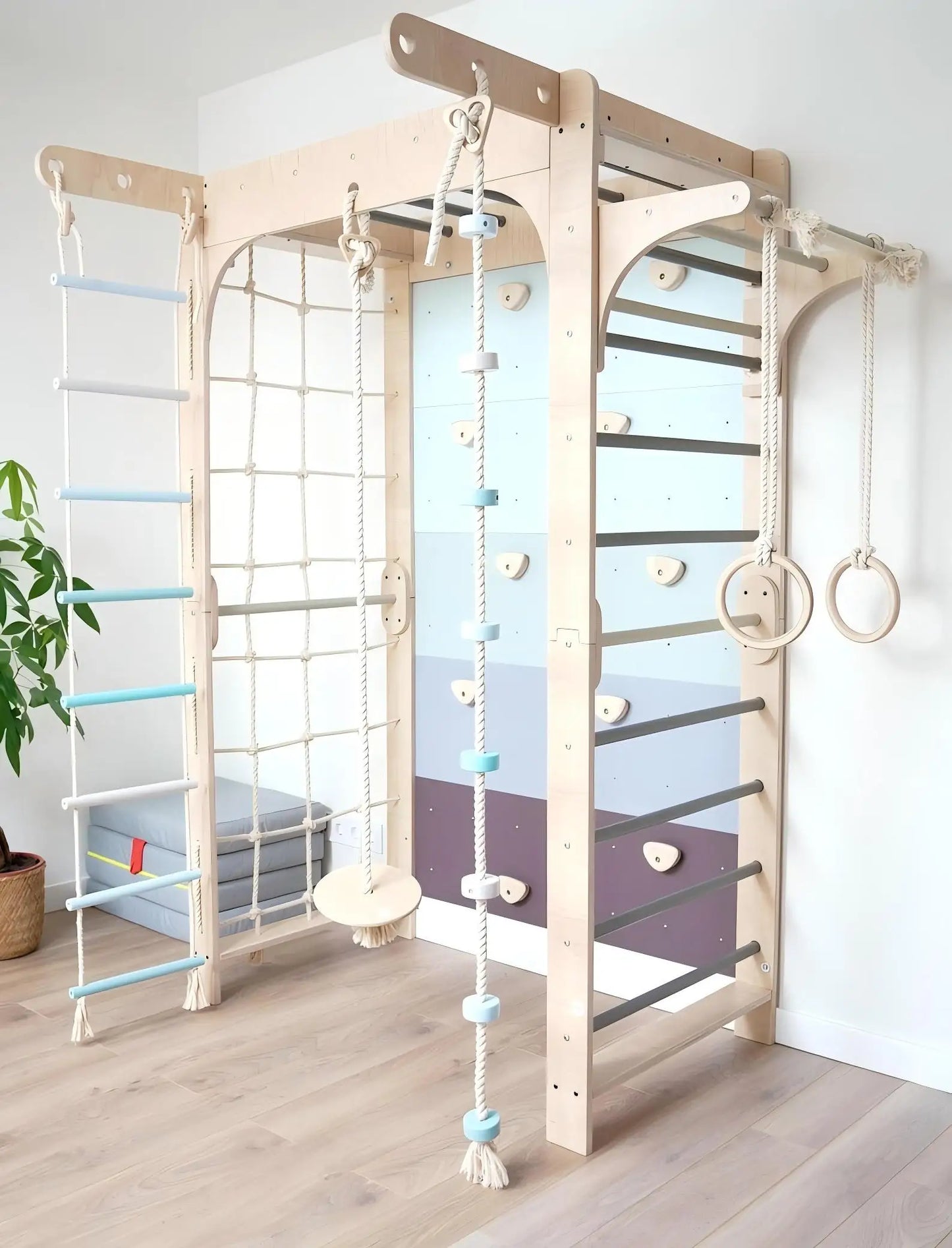 Children's indoor playground climbing wall
