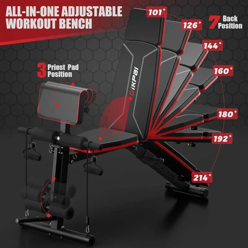 Adjustable Home Workout Bench Press