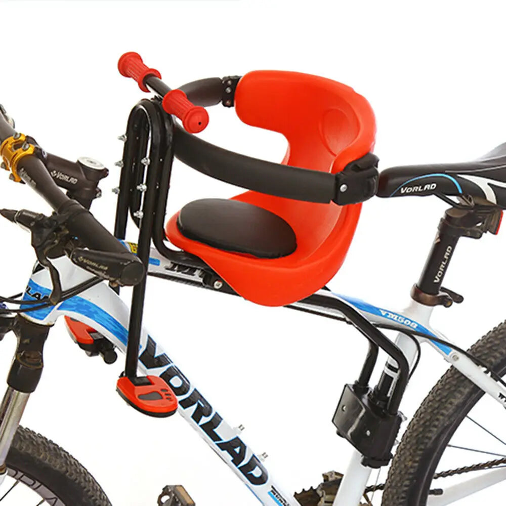 Mountain Bike Child Seat Safety Seat Children Cushioned Cycle Seat Front Mounted Child Bicycle Seat for 8 Months to 4 Years Old
