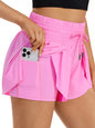 2 IN 1 High Waisted  Flowy Athletic Shorts