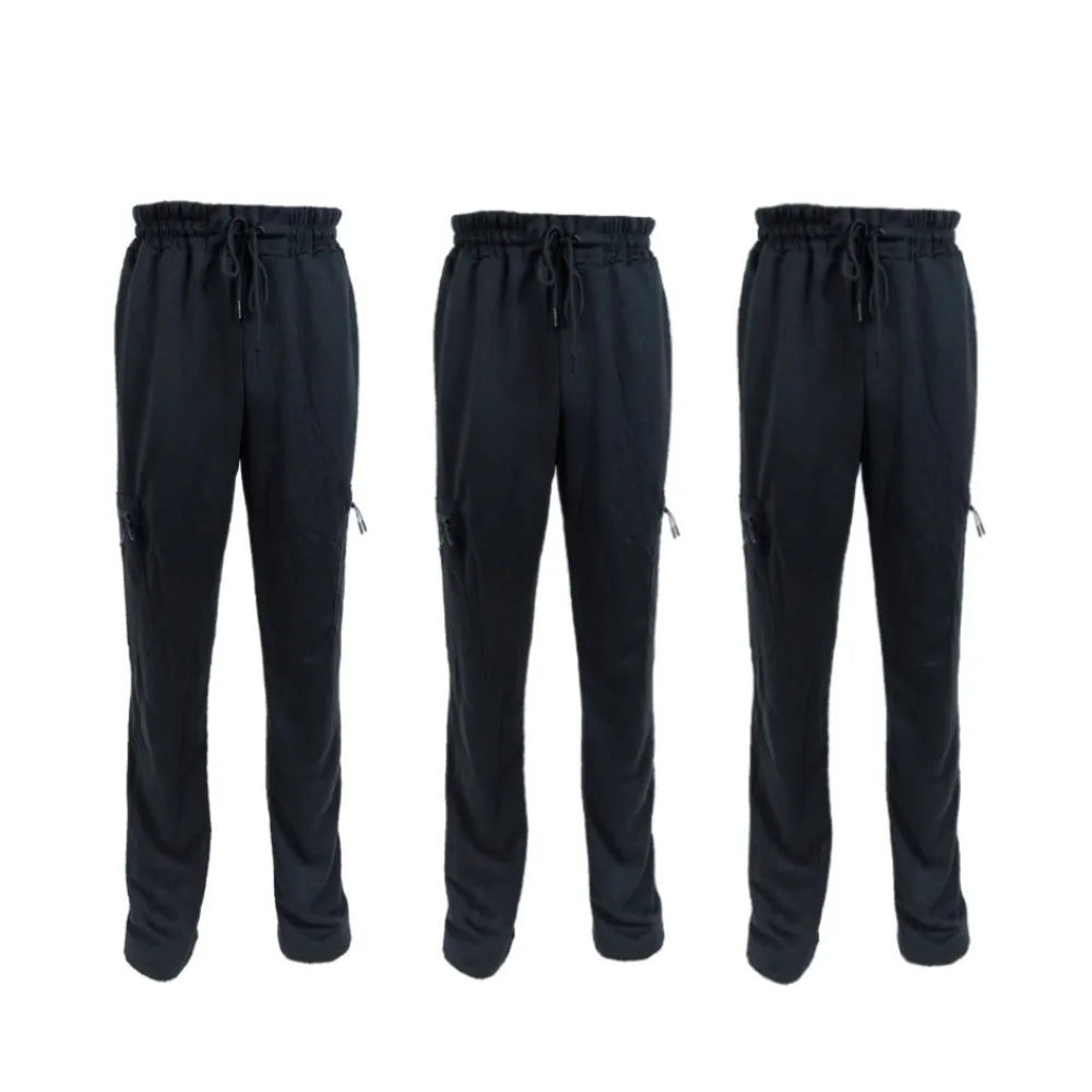 3 Pack Men's Fleece Lined Slim Fit Casual Joggers