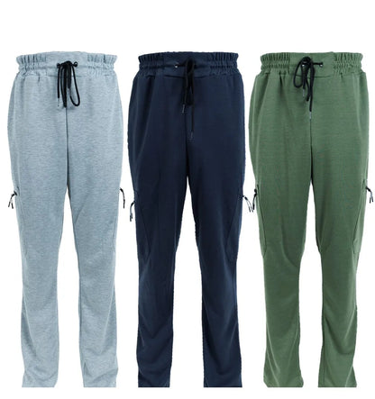 3 Pack Men's Fleece Lined Slim Fit Casual Joggers