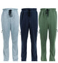 3 Pack Men's Fleece Lined Slim Fit Casual Joggers