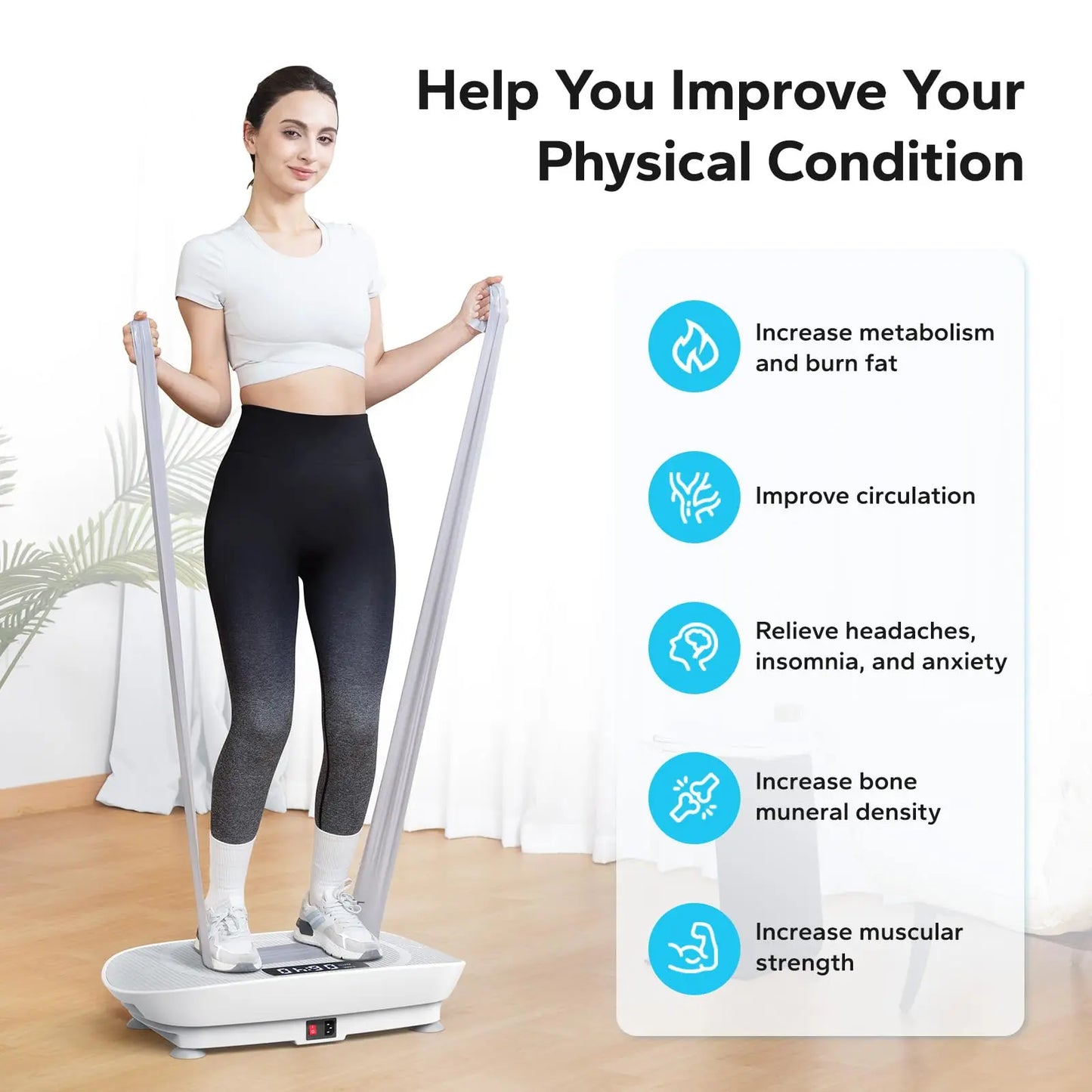 Whole Body Vibration Plate Exercise Machine