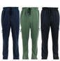 3 Pack Men's Fleece Lined Slim Fit Casual Joggers