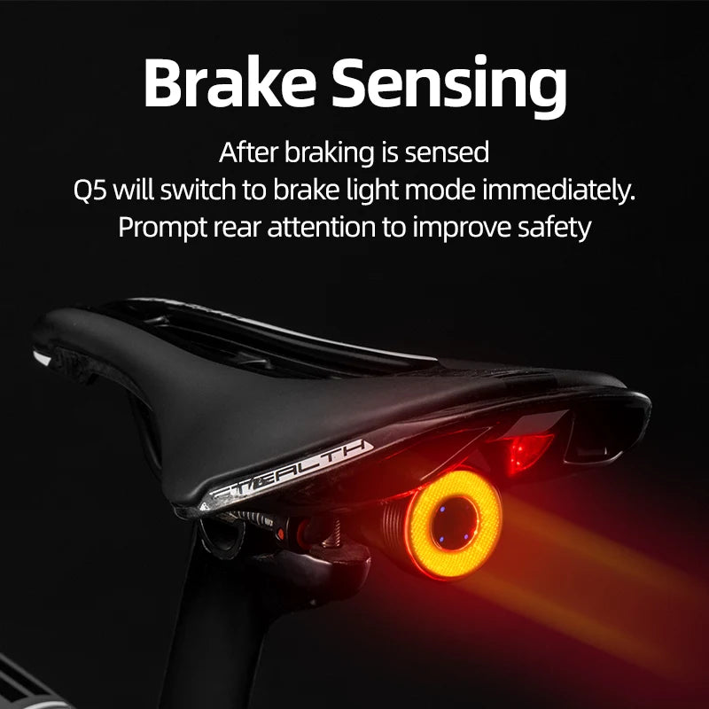 Bicycle Smart Auto Brake Sensing Light