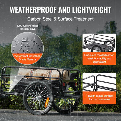 Bike Cargo Trailer Foldable Storage