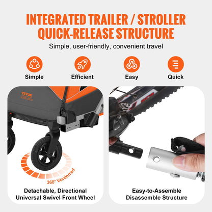 Child Bike Trailer Canopy Carrier