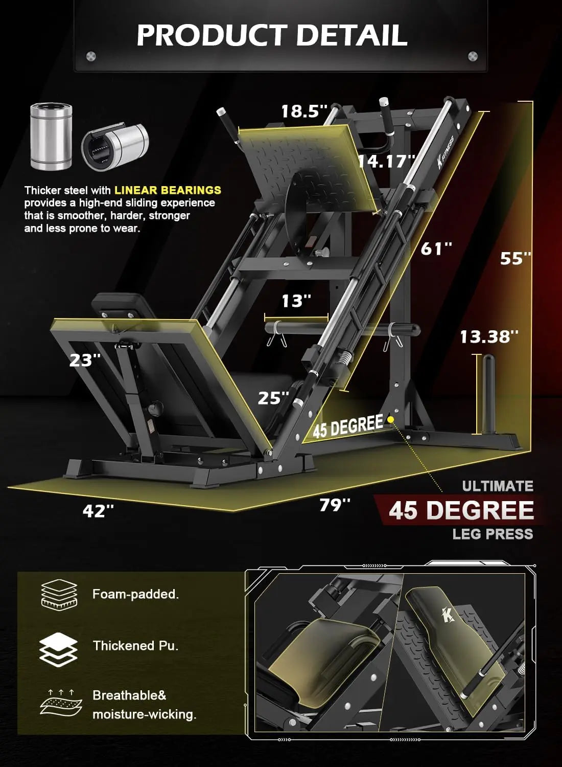 Leg Press Hack Squat Machine