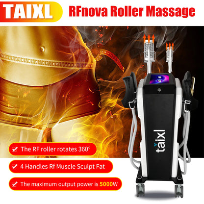 New EMS 2 in 1 Roller Massage Lose Weight Therapy 40K Compressive Micro vibration Vacuum 5D Body slimming Machine