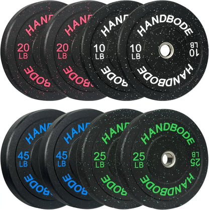 Bumper Plate High Bounce Bumper Weight Plate,Set for Home Gym, Colored Weights Rubber Strength Training Plate for Weight Lifting