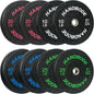 Bumper Plate High Bounce Bumper Weight Plate,Set for Home Gym, Colored Weights Rubber Strength Training Plate for Weight Lifting