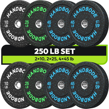 Bumper Plate High Bounce Bumper Weight Plate,Set for Home Gym, Colored Weights Rubber Strength Training Plate for Weight Lifting