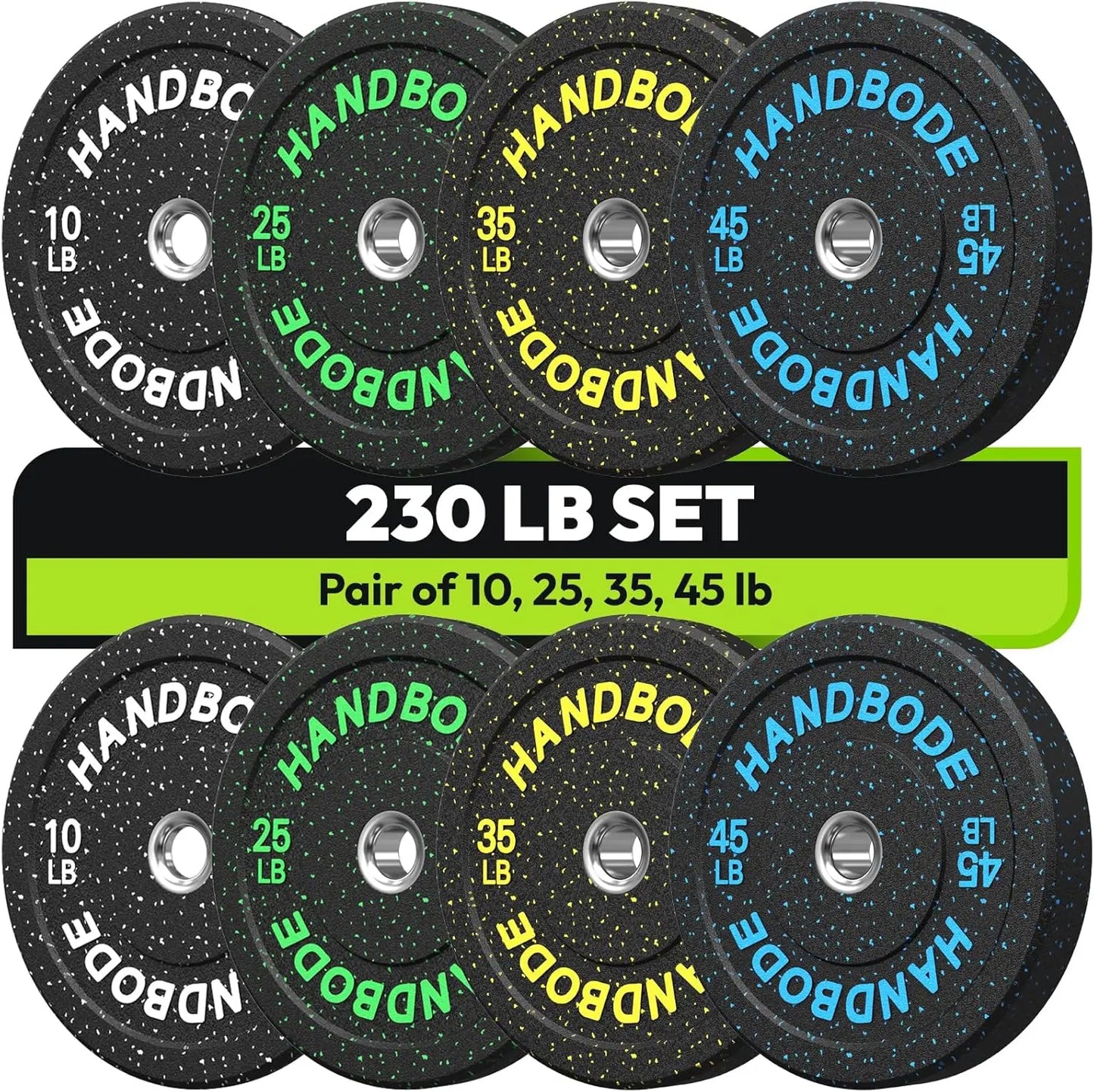 Bumper Plate High Bounce Bumper Weight Plate,Set for Home Gym, Colored Weights Rubber Strength Training Plate for Weight Lifting