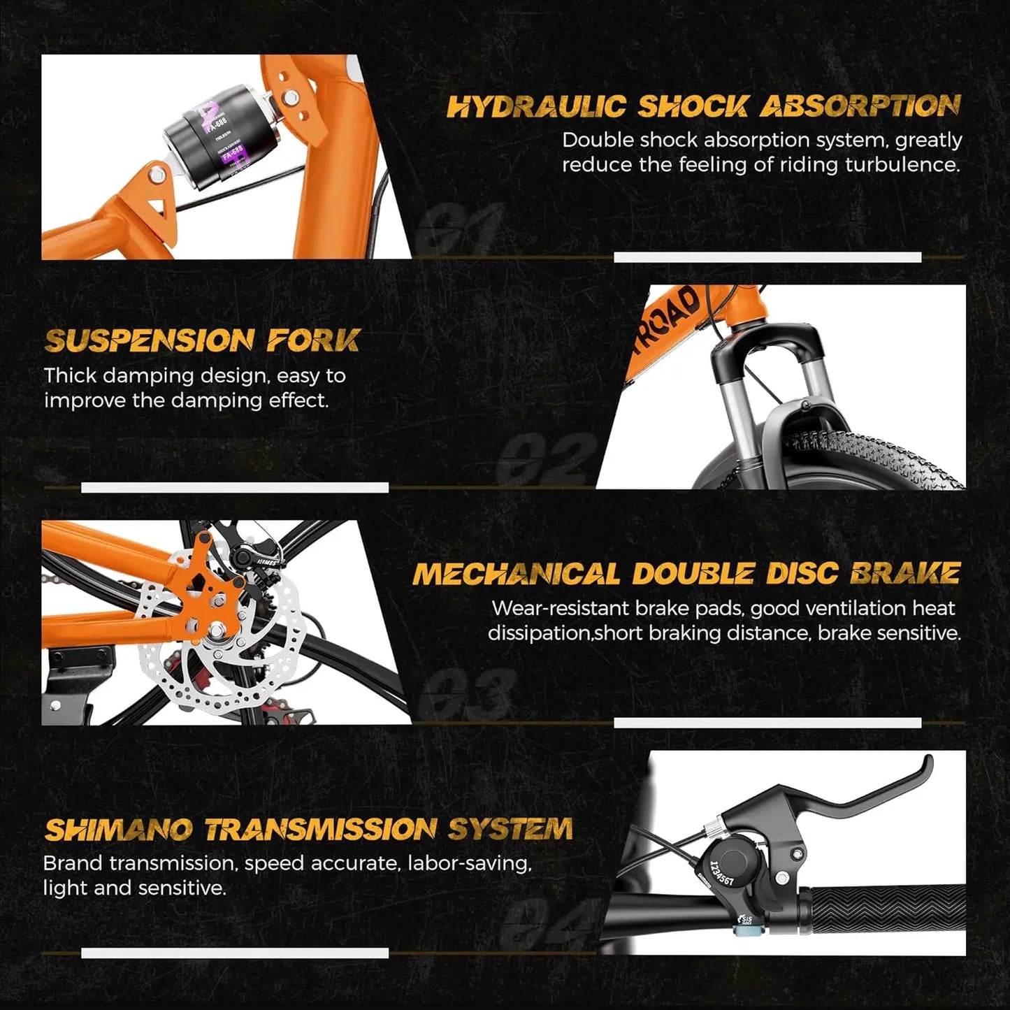 26 Inch Folding Mountain Bike