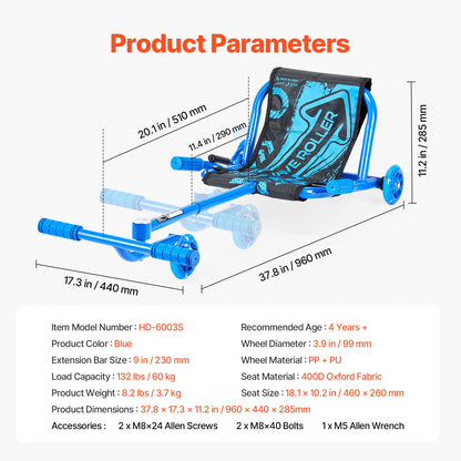 Ride on Scooter Swing Side-to-Side