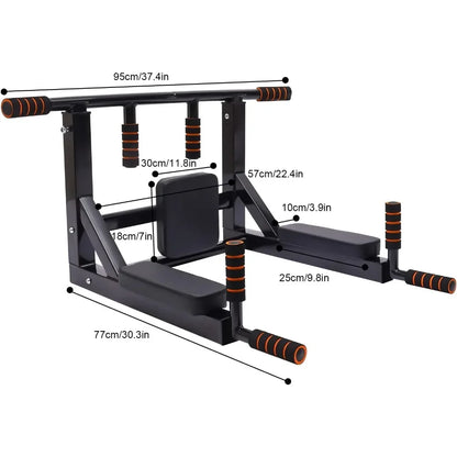 Multi-grip Wall Mount Pull-up Bar