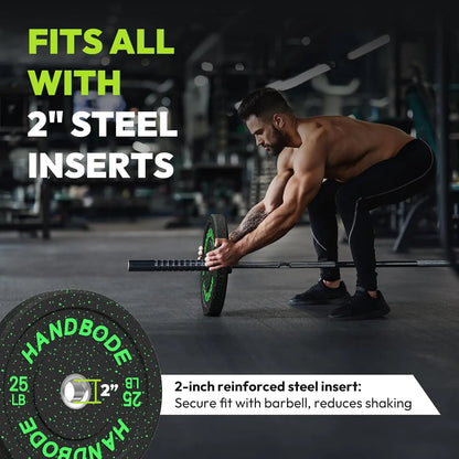 Bumper Plate High Bounce Bumper Weight Plate,Set for Home Gym, Colored Weights Rubber Strength Training Plate for Weight Lifting