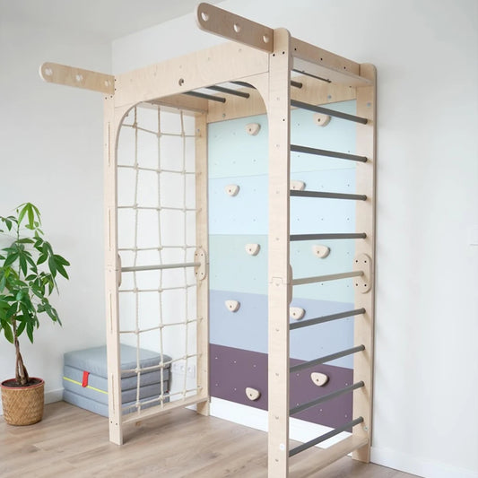 Children's indoor playground climbing wall