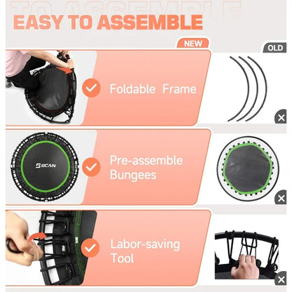 48" Fitness Foldable Mini Trampoline