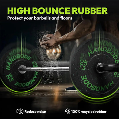 Bumper Plate High Bounce Bumper Weight Plate,Set for Home Gym, Colored Weights Rubber Strength Training Plate for Weight Lifting