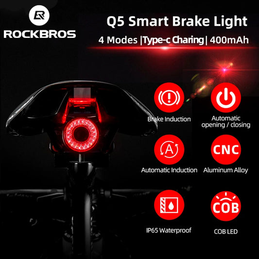 Bicycle Smart Auto Brake Sensing Light