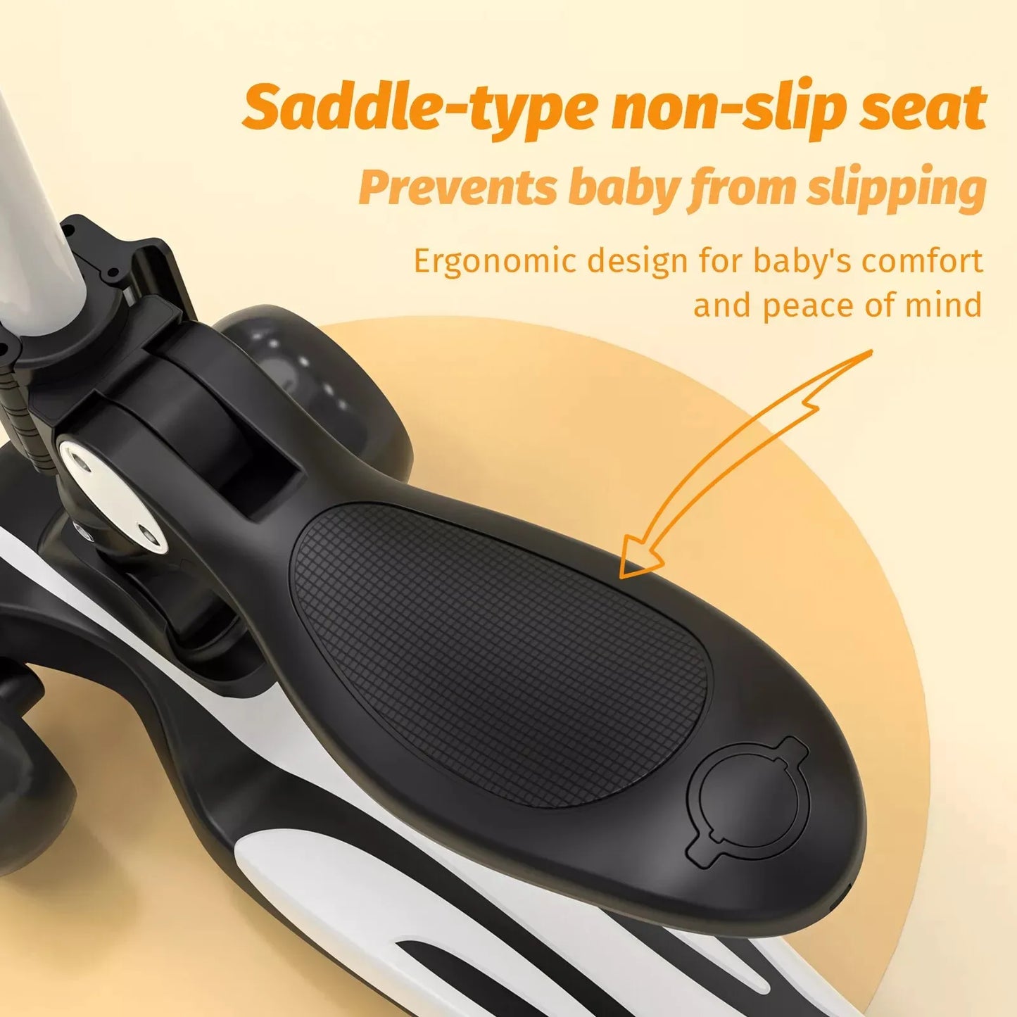 Toddler Kick Scooter for Kids Childrens Foldable Seat Outside Bike Toy Scooter with Adjustable Height/Handlebars