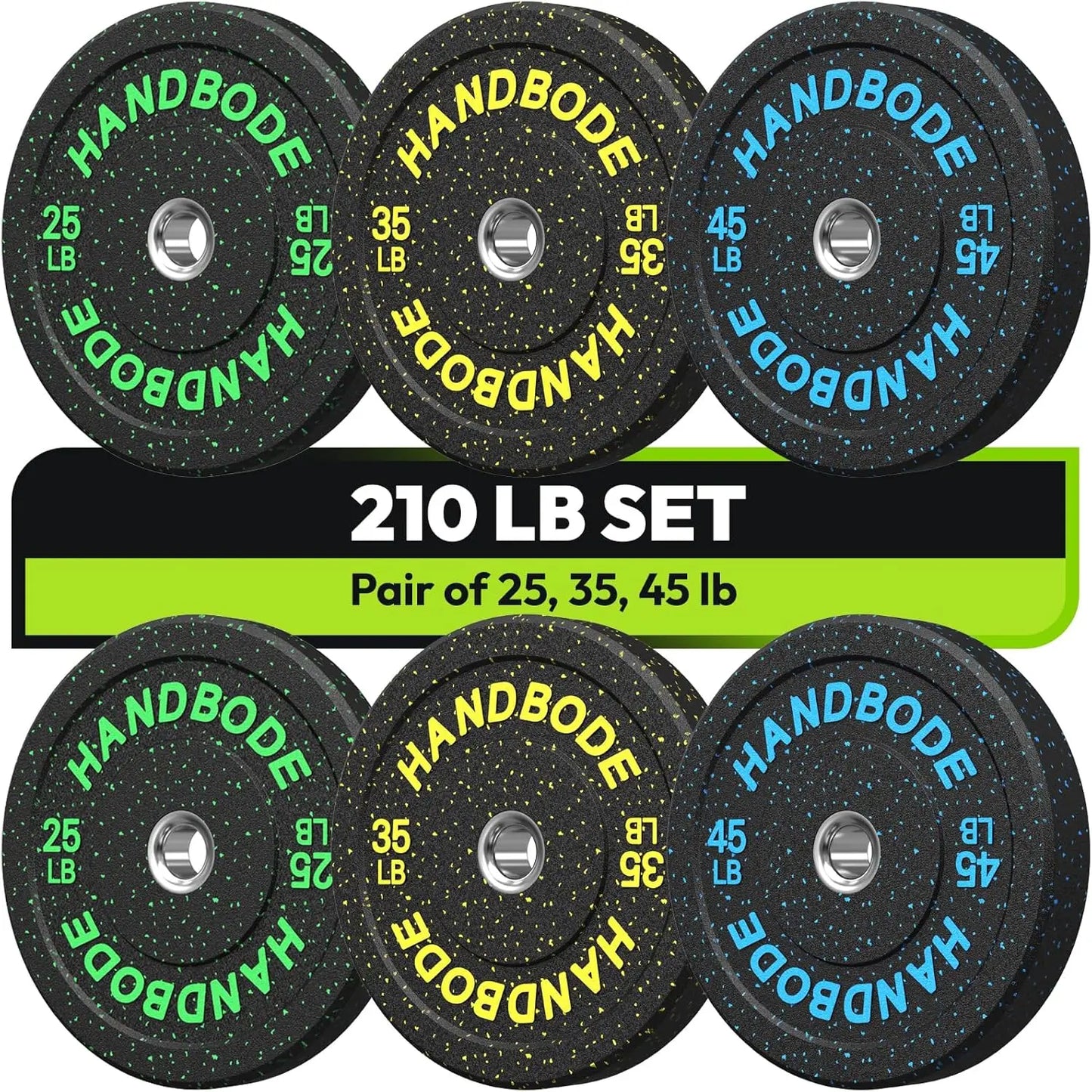 Bumper Plate High Bounce Bumper Weight Plate,Set for Home Gym, Colored Weights Rubber Strength Training Plate for Weight Lifting