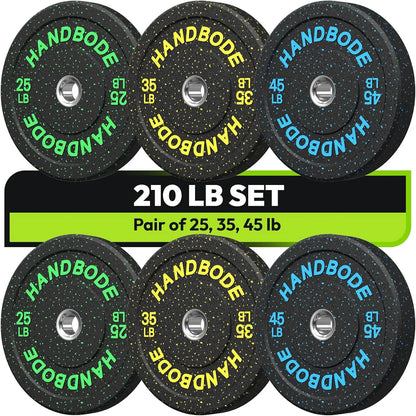 Bumper Plate High Bounce Bumper Weight Plate,Set for Home Gym, Colored Weights Rubber Strength Training Plate for Weight Lifting