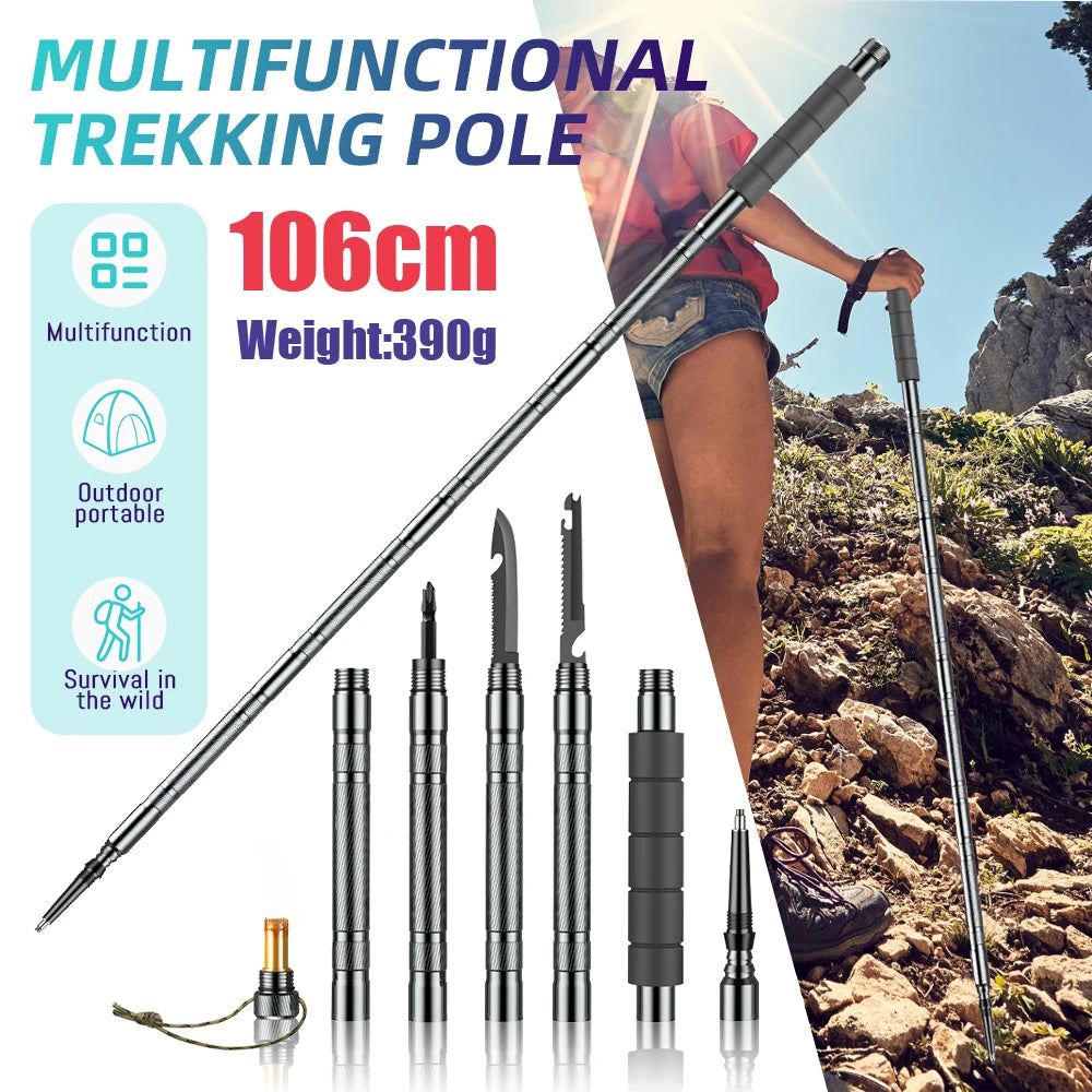 Collapsible Walking Hiking Stick Climbing Stick