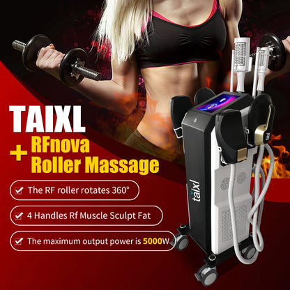 New EMS 2 in 1 Roller Massage Lose Weight Therapy 40K Compressive Micro vibration Vacuum 5D Body slimming Machine