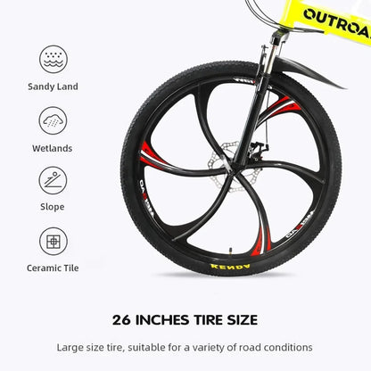 Folding Mountain Bike 21-Speed