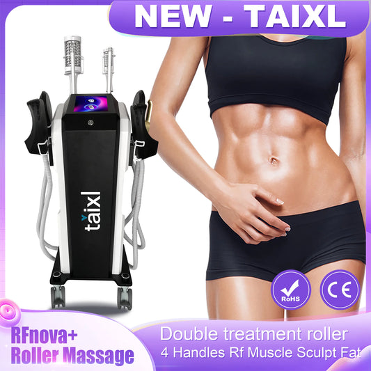 New EMS 2 in 1 Roller Massage Lose Weight Therapy 40K Compressive Micro vibration Vacuum 5D Body slimming Machine