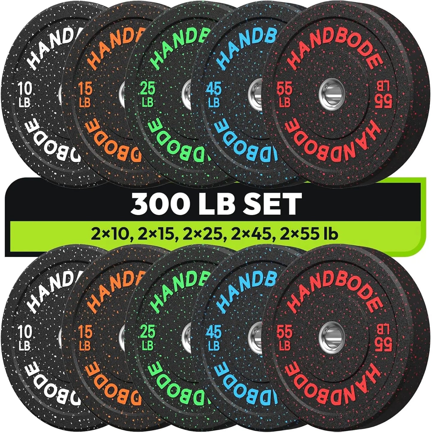 Bumper Plate High Bounce Bumper Weight Plate,Set for Home Gym, Colored Weights Rubber Strength Training Plate for Weight Lifting