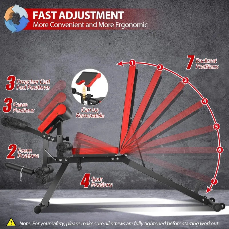 Heavy Duty Workout Adjustable Weight Bench