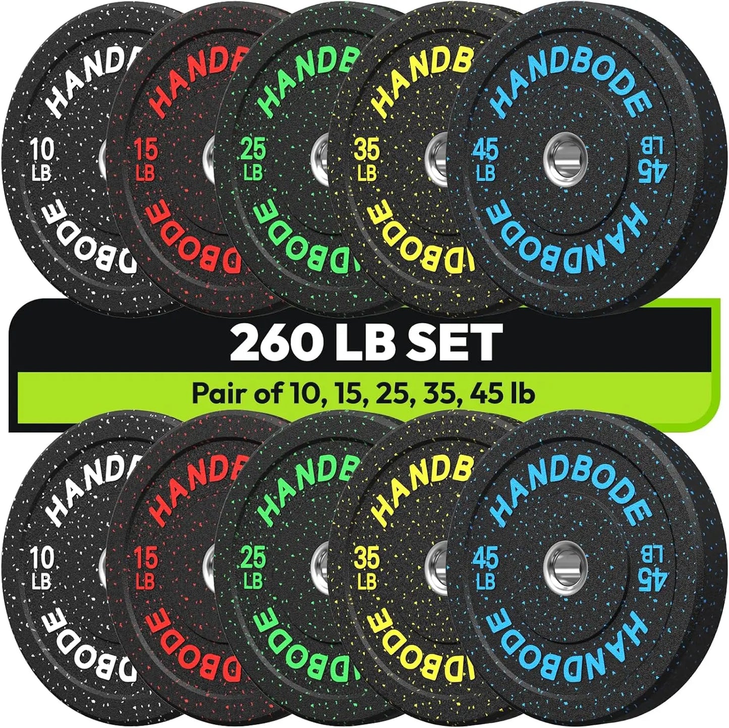 Bumper Plate High Bounce Bumper Weight Plate,Set for Home Gym, Colored Weights Rubber Strength Training Plate for Weight Lifting
