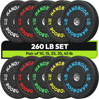 Bumper Plate High Bounce Bumper Weight Plate,Set for Home Gym, Colored Weights Rubber Strength Training Plate for Weight Lifting