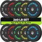Bumper Plate High Bounce Bumper Weight Plate,Set for Home Gym, Colored Weights Rubber Strength Training Plate for Weight Lifting