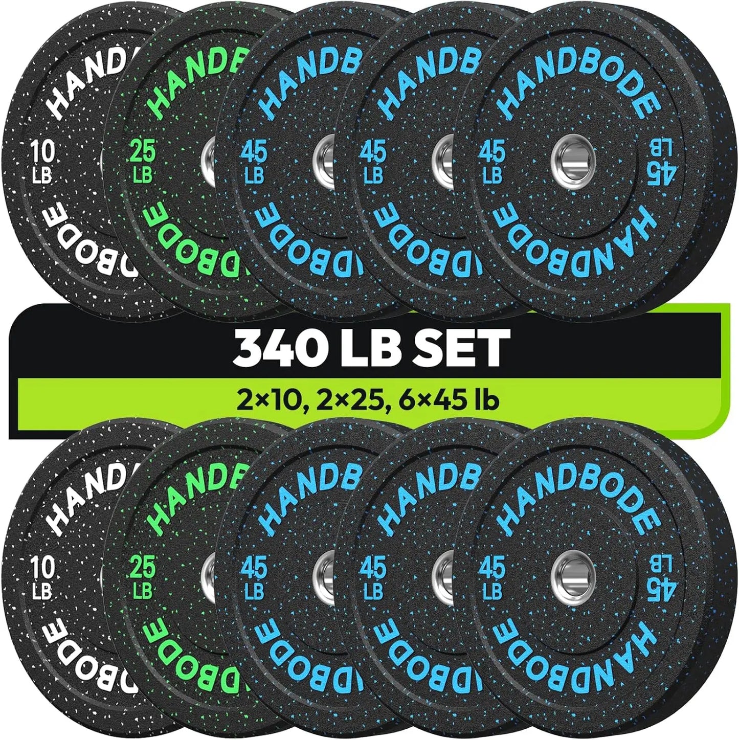 Bumper Plate High Bounce Bumper Weight Plate,Set for Home Gym, Colored Weights Rubber Strength Training Plate for Weight Lifting