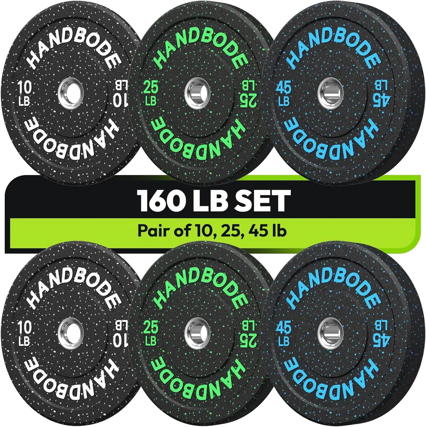 Bumper Plate High Bounce Bumper Weight Plate,Set for Home Gym, Colored Weights Rubber Strength Training Plate for Weight Lifting