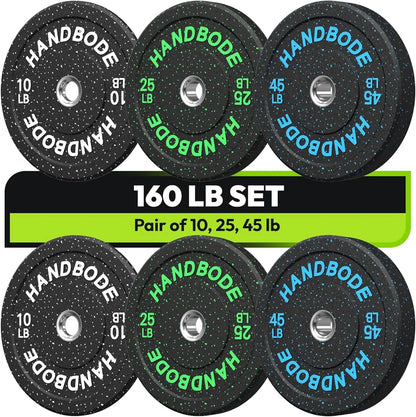 Bumper Plate High Bounce Bumper Weight Plate,Set for Home Gym, Colored Weights Rubber Strength Training Plate for Weight Lifting