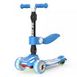 Toddler Kick Scooter for Kids Childrens Foldable Seat Outside Bike Toy Scooter with Adjustable Height/Handlebars