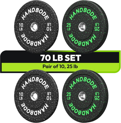 Bumper Plate High Bounce Bumper Weight Plate,Set for Home Gym, Colored Weights Rubber Strength Training Plate for Weight Lifting