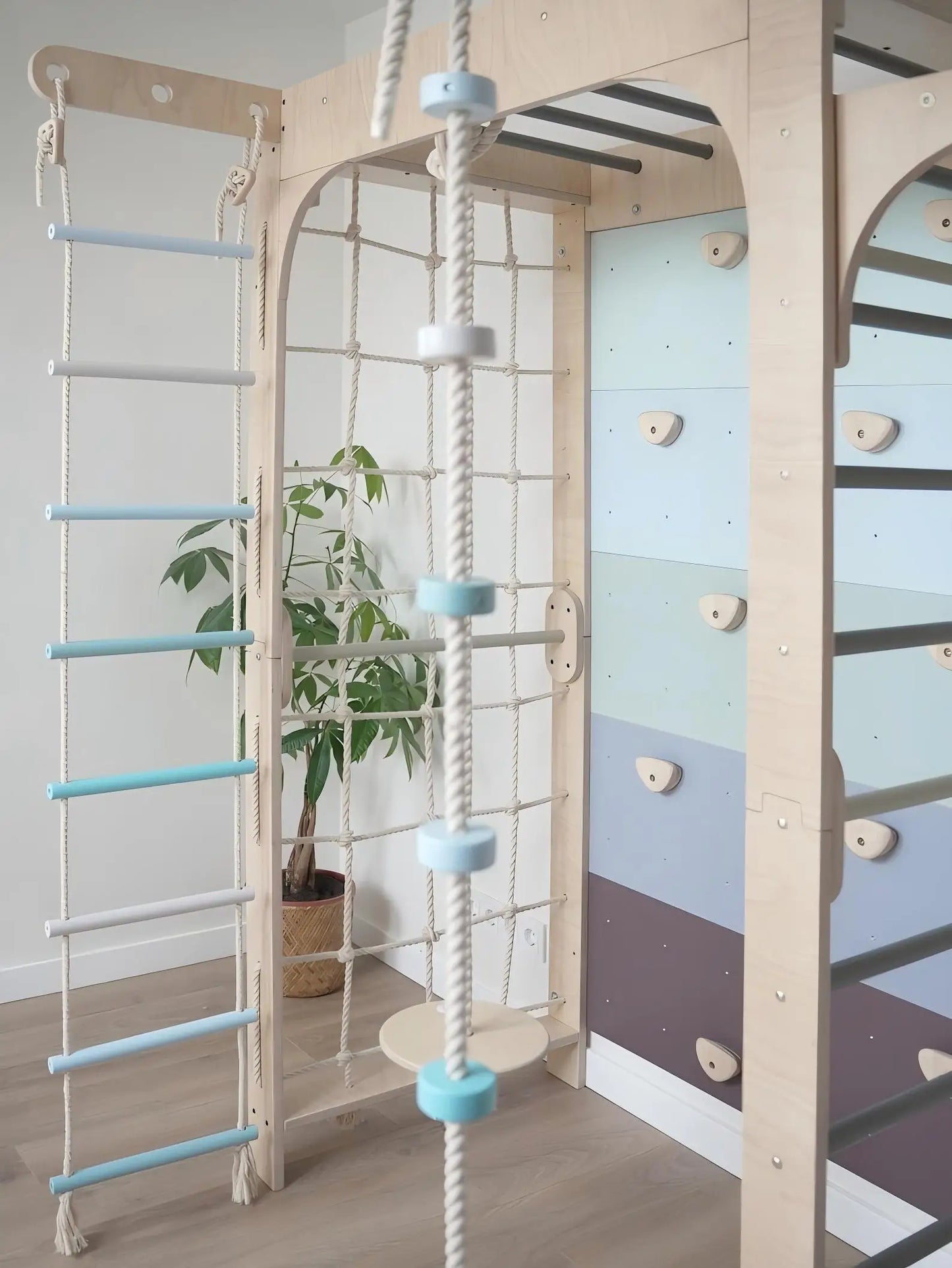 Children's indoor playground climbing wall