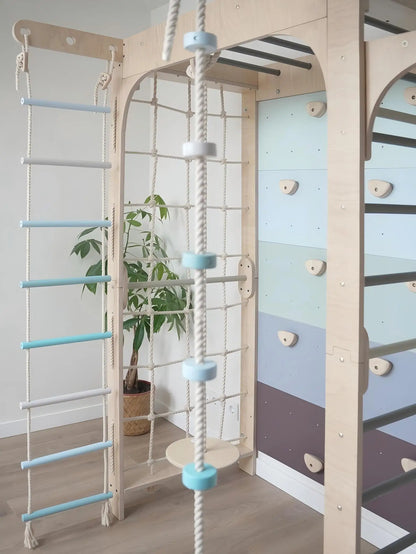 Children's indoor playground climbing wall