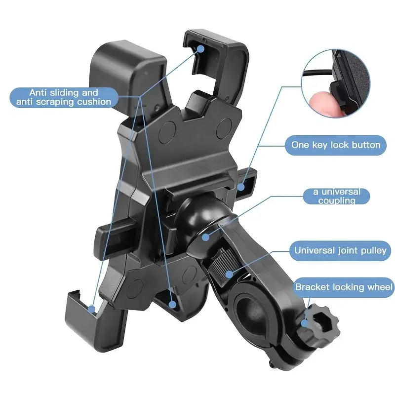 360° Rotatable & Adjustable Bike/Motorcycle Phone Mount
