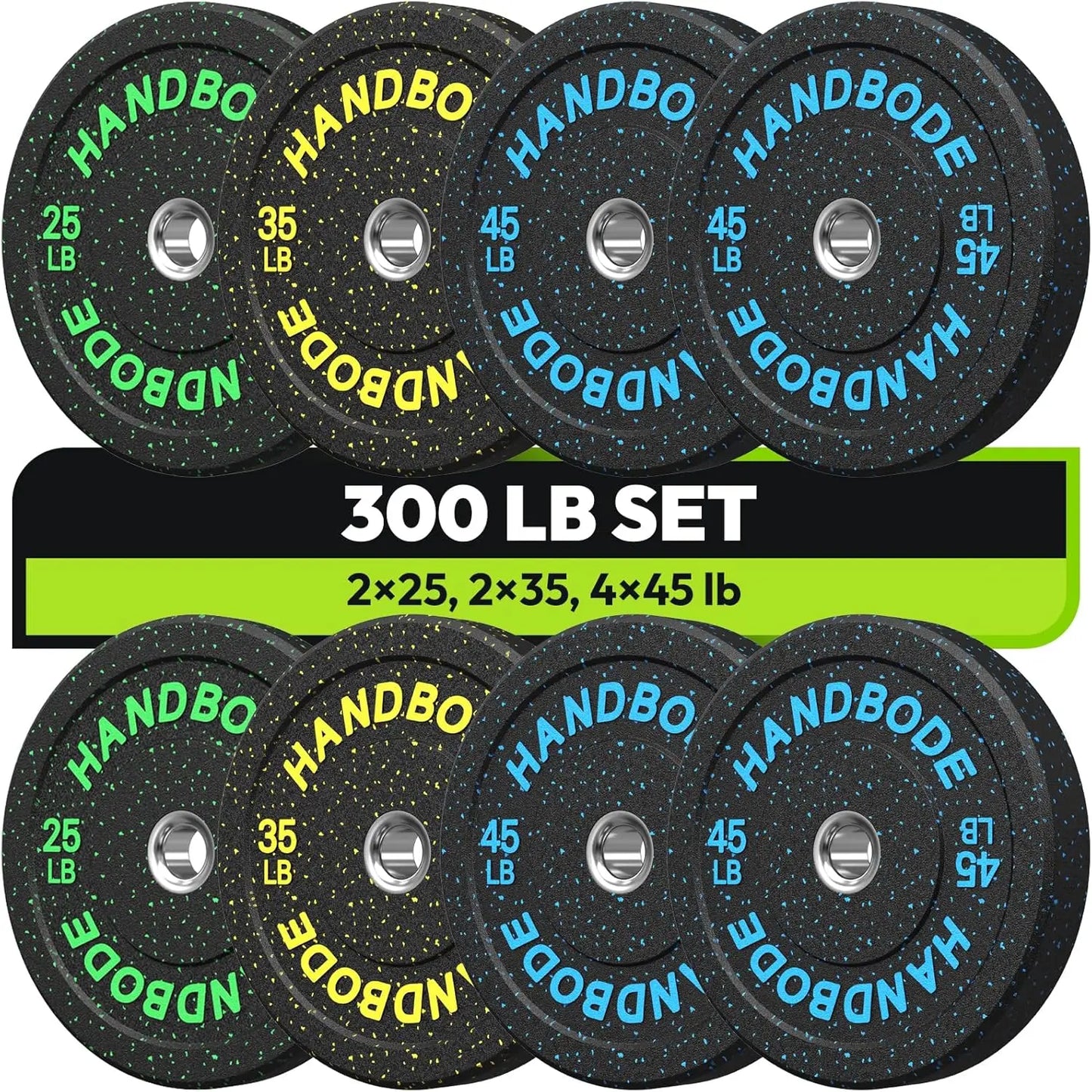 Bumper Plate High Bounce Bumper Weight Plate,Set for Home Gym, Colored Weights Rubber Strength Training Plate for Weight Lifting