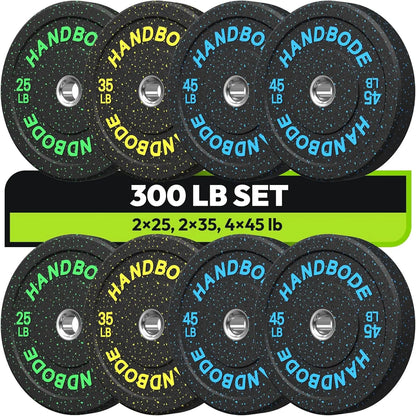 Bumper Plate High Bounce Bumper Weight Plate,Set for Home Gym, Colored Weights Rubber Strength Training Plate for Weight Lifting